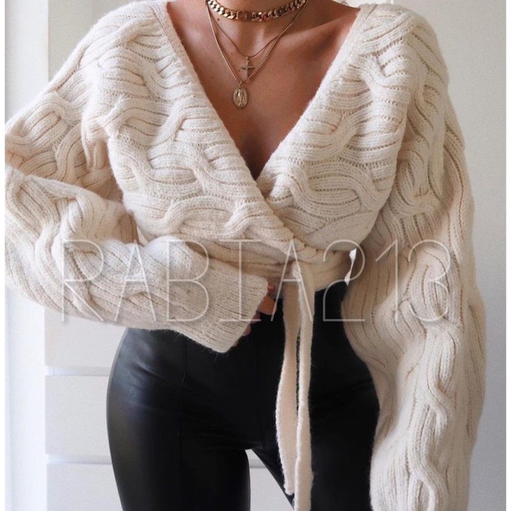 ZARA CABLE-KNIT JACKET - Picture 4 of 15